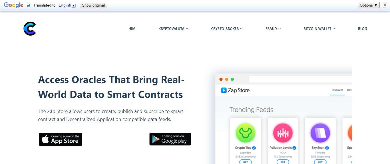 Zap Store Ico Review - World Data to Smart Contracts
