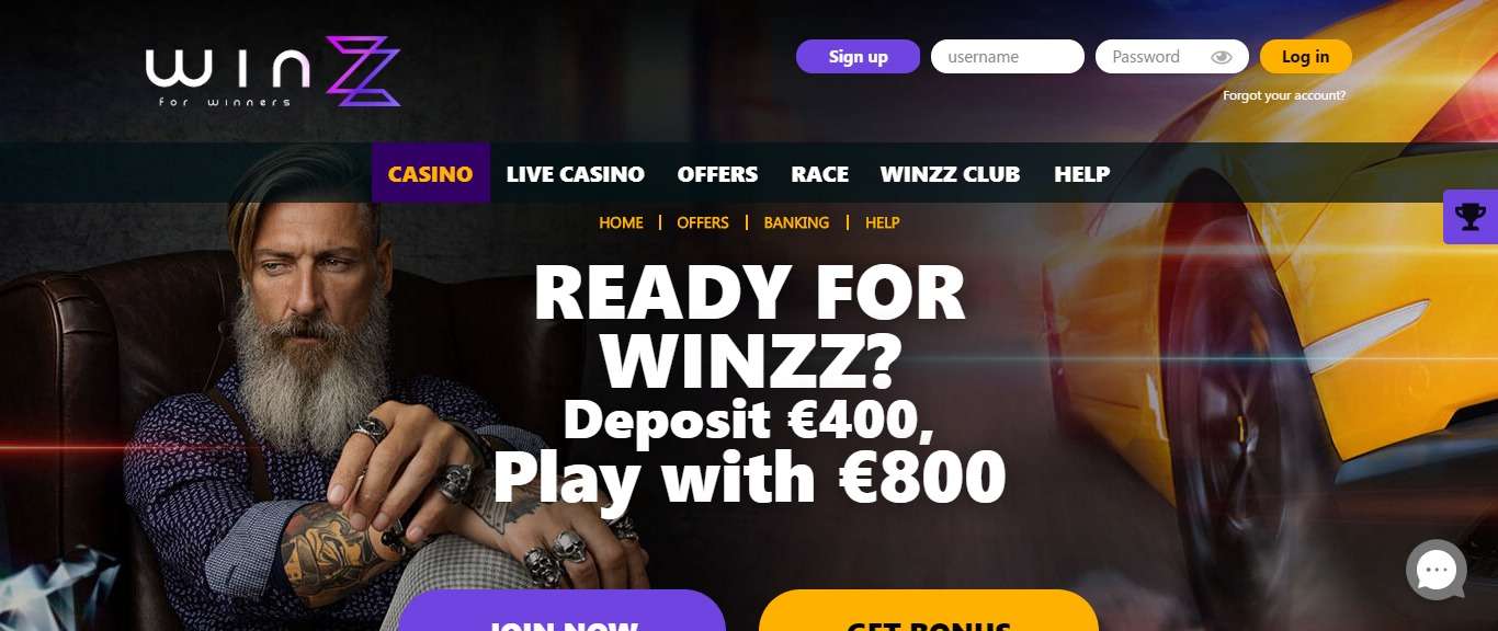 Winzz Casino Review - 100% Up To Euro /$ Free Spins
