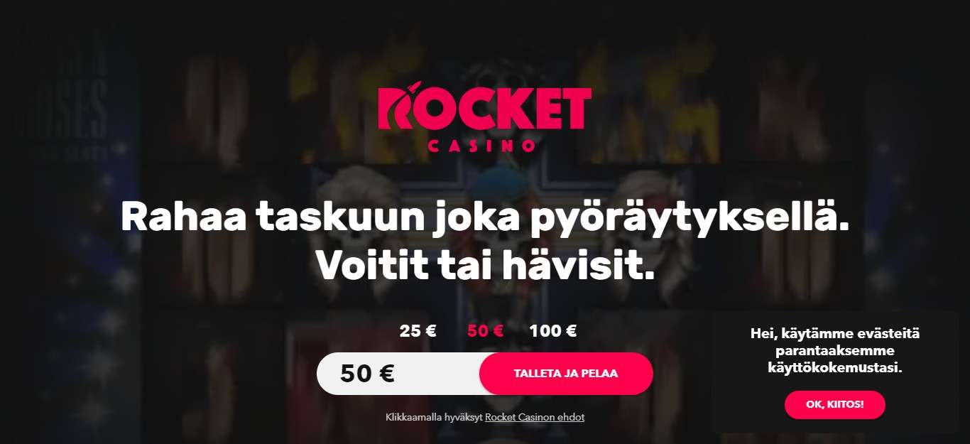 Rocket Casino Review - Money In Your Pocket With Every Spin.