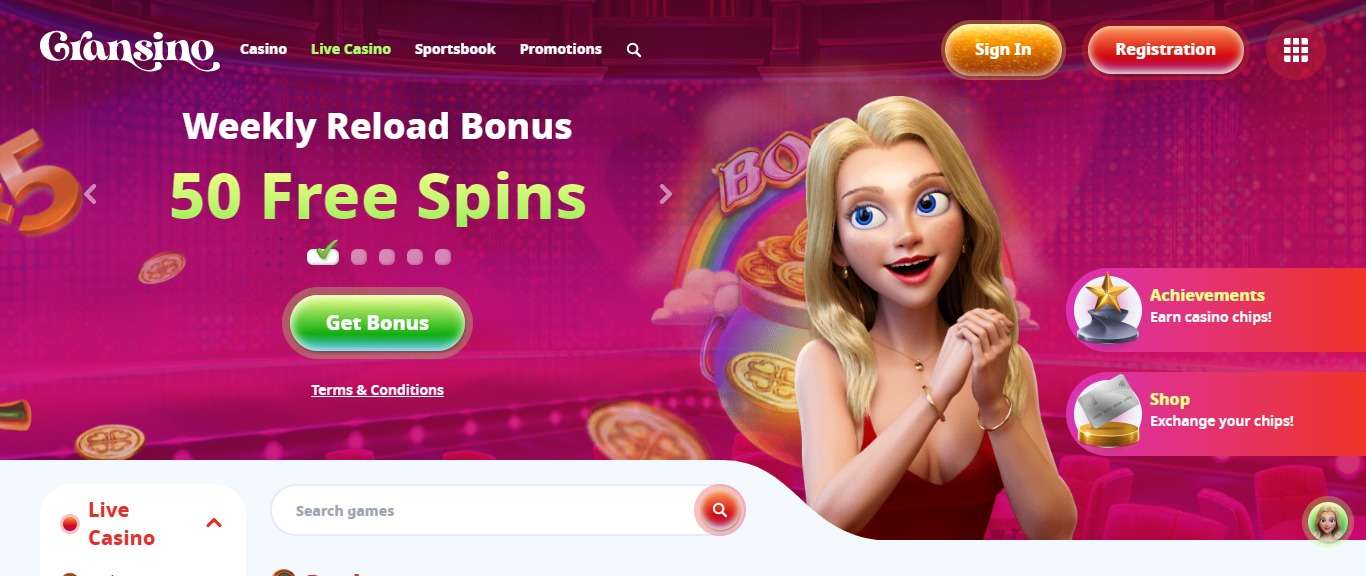 Gransino Casino Review - 100% Bonus on your first Deposit