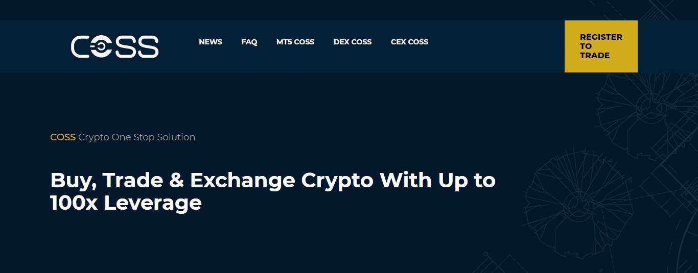Coss Cryptocurrency Exchange Review - Buy, Trade & Exchange Crypto With Up to 100x Leverage