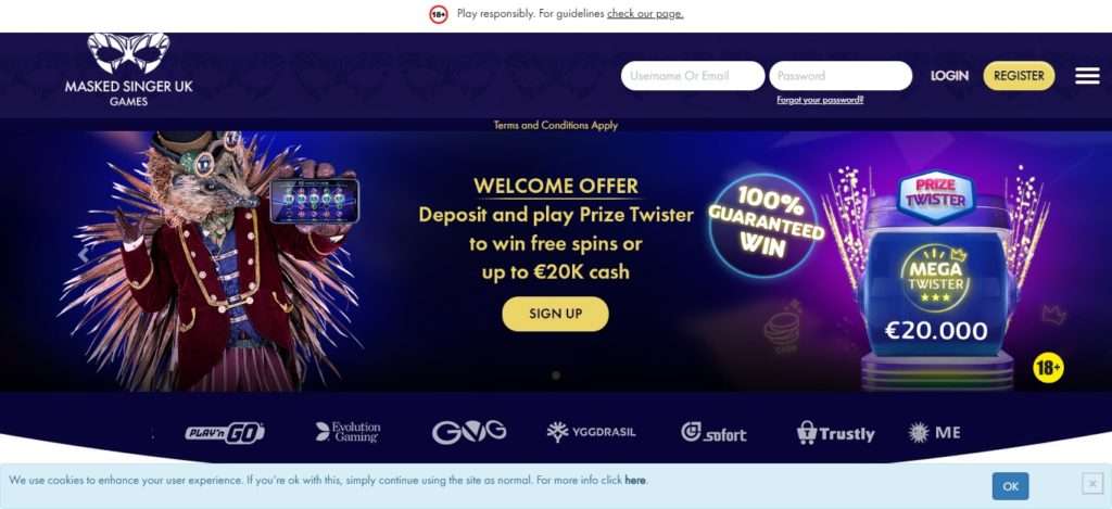 Masked Singer Games Casino Review : 100% Deposit Bonuses