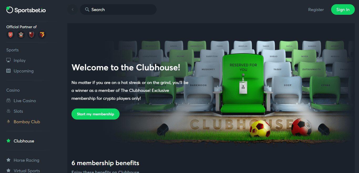 Sportsbet.io Casino Review : Welcome to the Clubhouse!