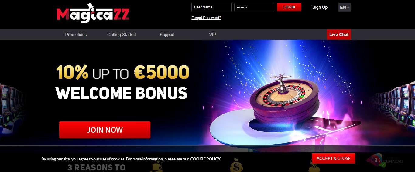 Magicazz.com Casino Review: Welcome Bonus 100% Up To 1500 Euro + 50 Free Spins