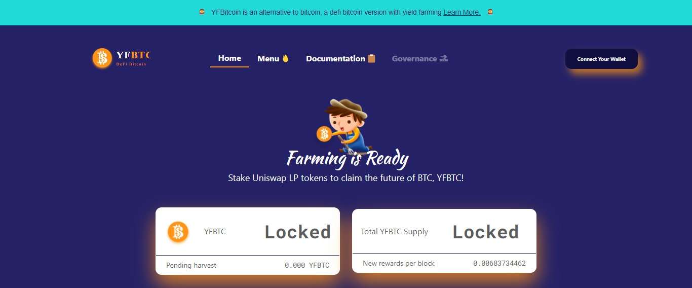 By yield farming on YFBTC.net users will be able to earn YFBTC rewards for each new block. The creation is pegged at 21,000 total supply, with halving every 6 months for the next 4 years. This is to be distributed proportionally among all the participants in the pool. Rewards to users are further enhanced by dynamic multipliers that reduce with increased participation. Currently, YFBTC/ETH pair has the highest reward multiplier of 5.0x as compared to BITTO/ETH, RenBTC/ETH, wBTC/ETH pairs, and other stakings.