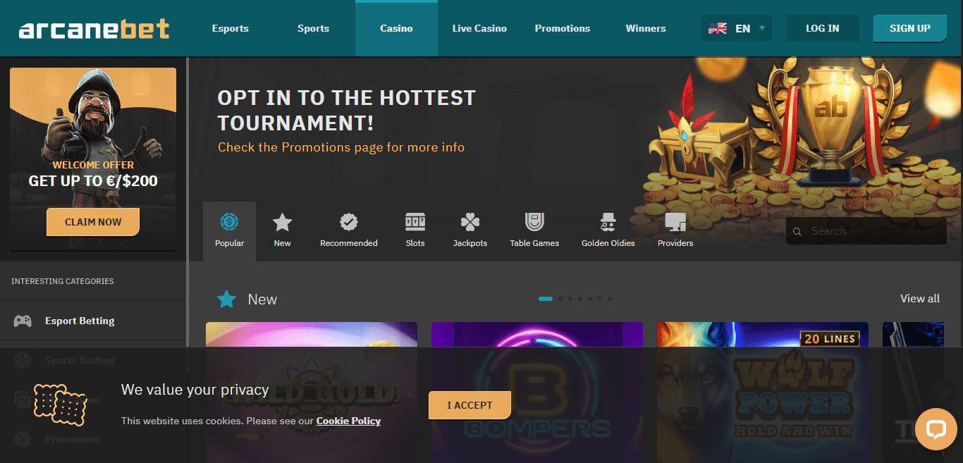 Arcanebet.com Casino Review : Option The Hottest Tournament