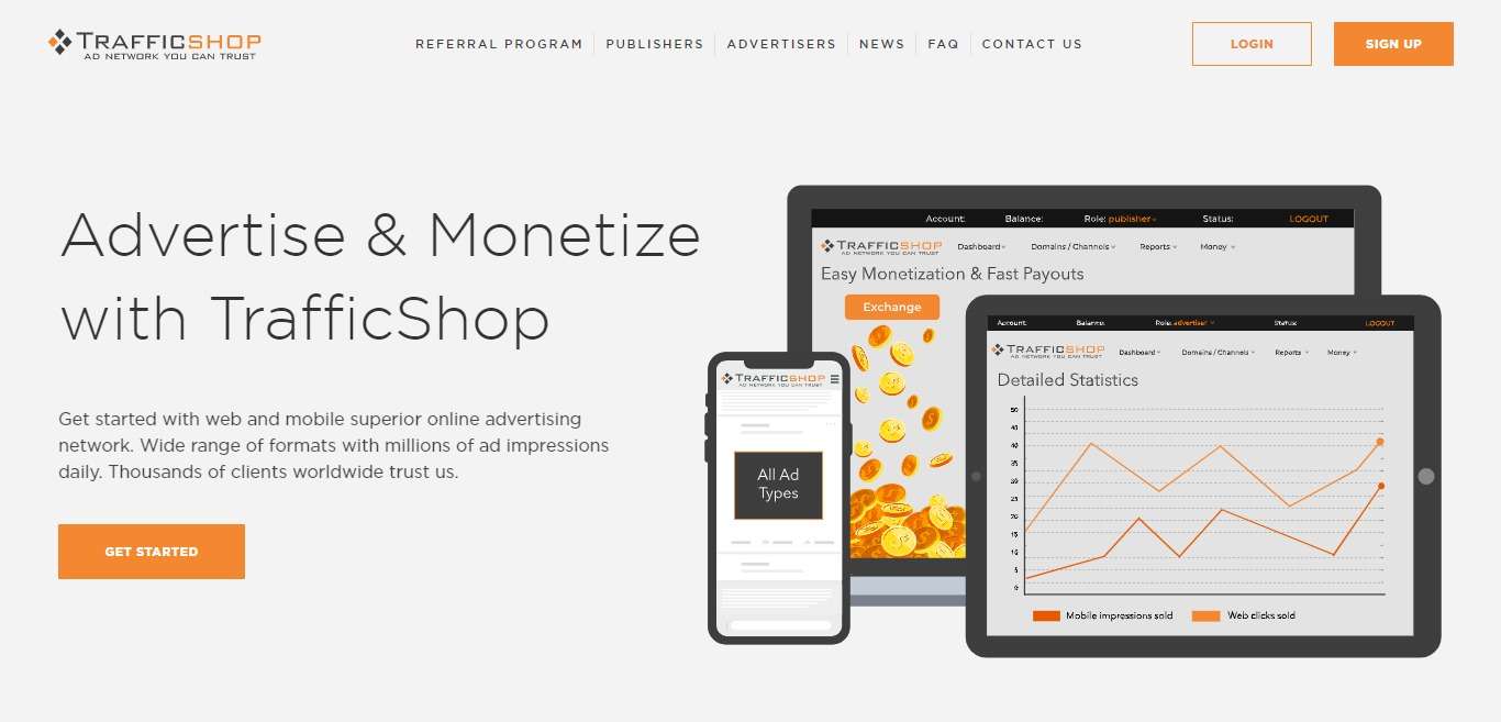Trafficshop.com Advertising Review : Advertise & Monetize with TrafficShop