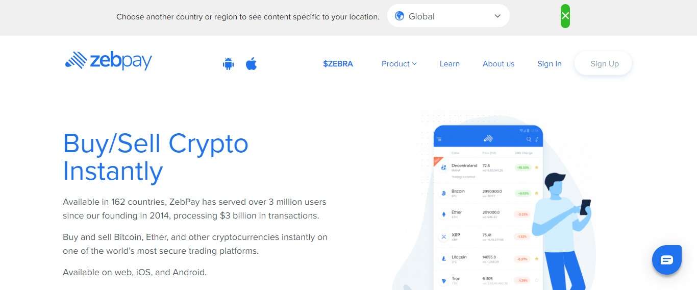 Zebpay.com Exchange Review: Buy/Sell Crypto Instantly