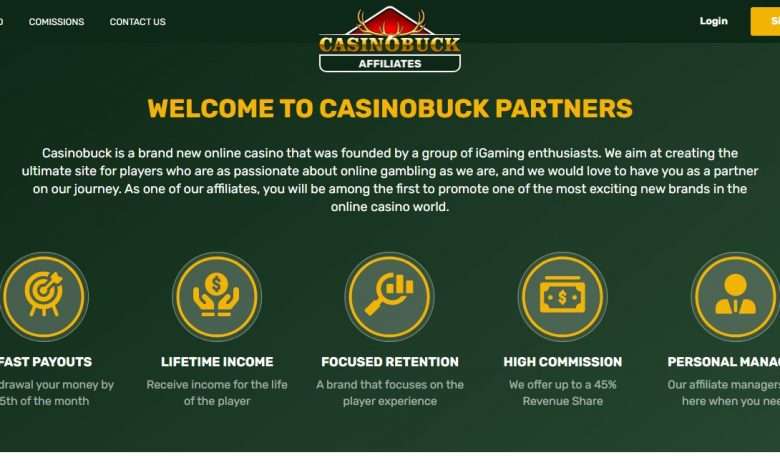 Casinobuck Partners Advertising Review : 30% - 45% recurring revenue share