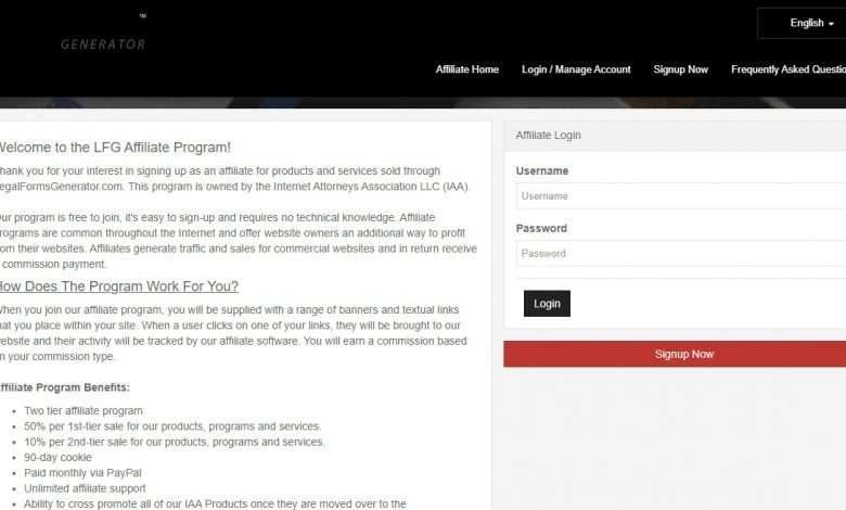 Legal Forms Generator Advertising Review : 50% commission per sale