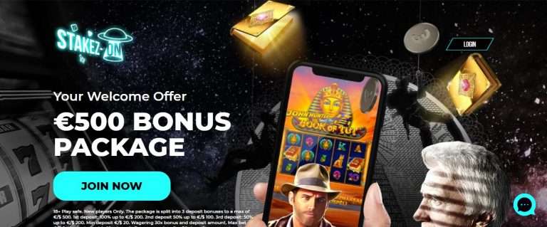 Stakezon.com Casino Review: Your Welcome Offer €500 BONUS Package