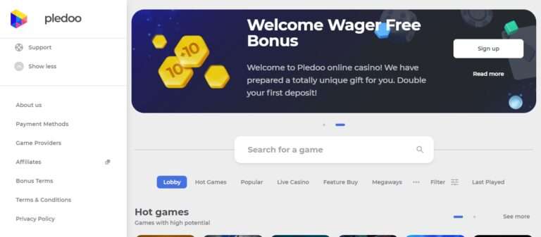 Pledoo Casino Review: Welcome Bonus – 100% up to 200 USD/EUR/AUD + 75 Free spins