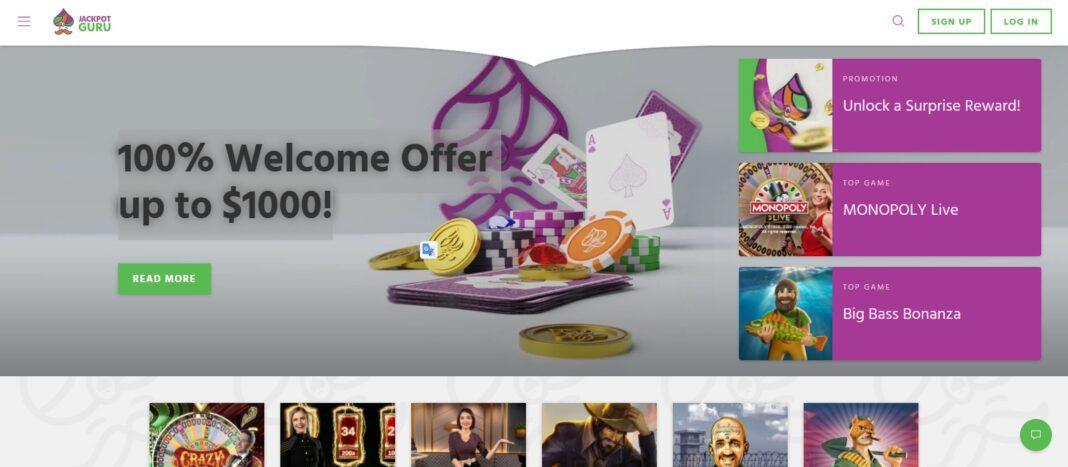 Jackpotguru Casino Review: 100% Welcome Offer up to $1000!