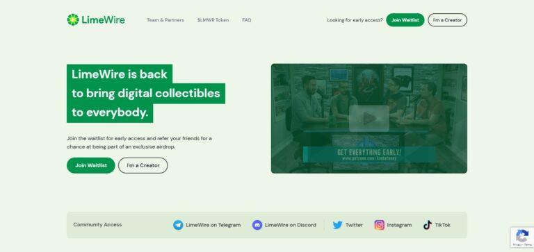 LimeWire Airdrop Review: The top 10,000 Waitlist Participants will win