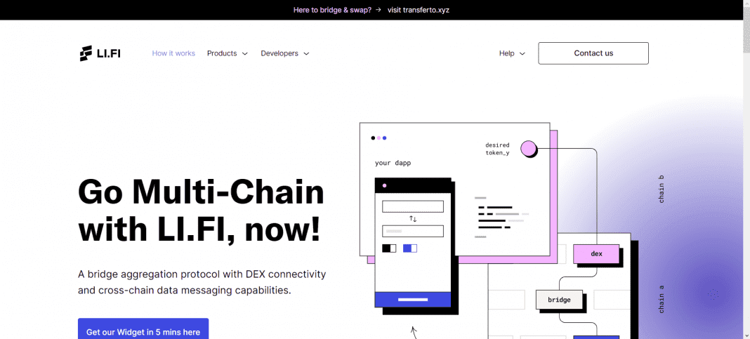 LI.FI Airdrop Review : Select a Source Chain and Coin.