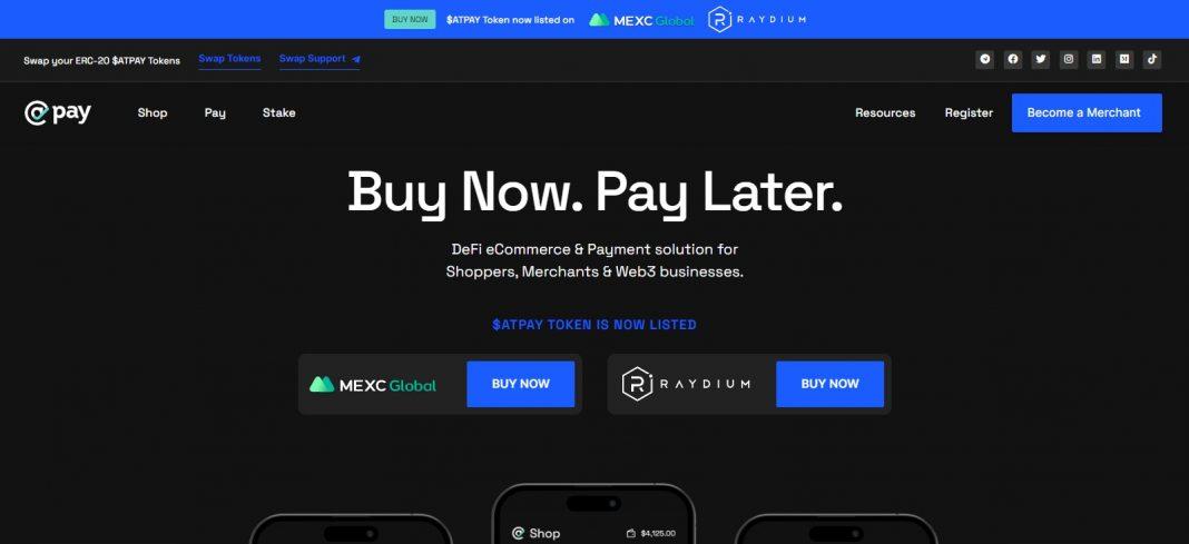 Secondary Features $0 Late Fees Unlike other BNPL solutions, @Pay has no late fees and will never charge customers for missing a payment. 0% Interest We offer an interest-free BNPL solution for all of our customers who use @Pay, no matter the purchase amount. Limit Increase Pay for products and services using either traditional currencies or approved cryptocurrencies.