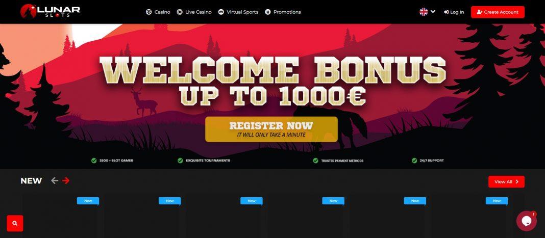 Lunarslots.com Casino Review : Welcome Bonus Up To 1000 Euro