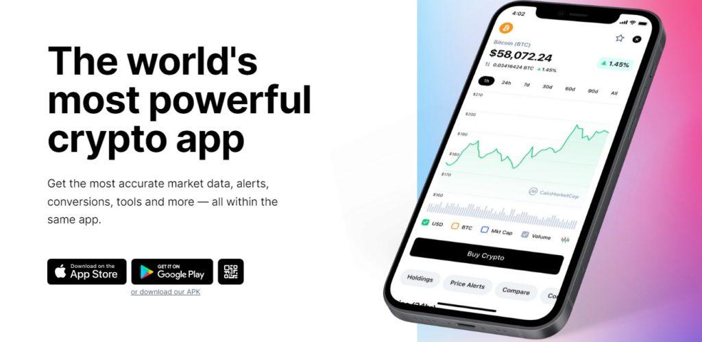 What is the CoinMarketCap Android and IOS app?