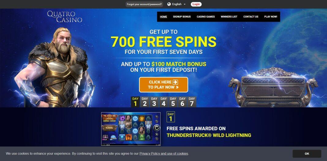 Quatro Casino Review: Get Up To 700 Free Spins