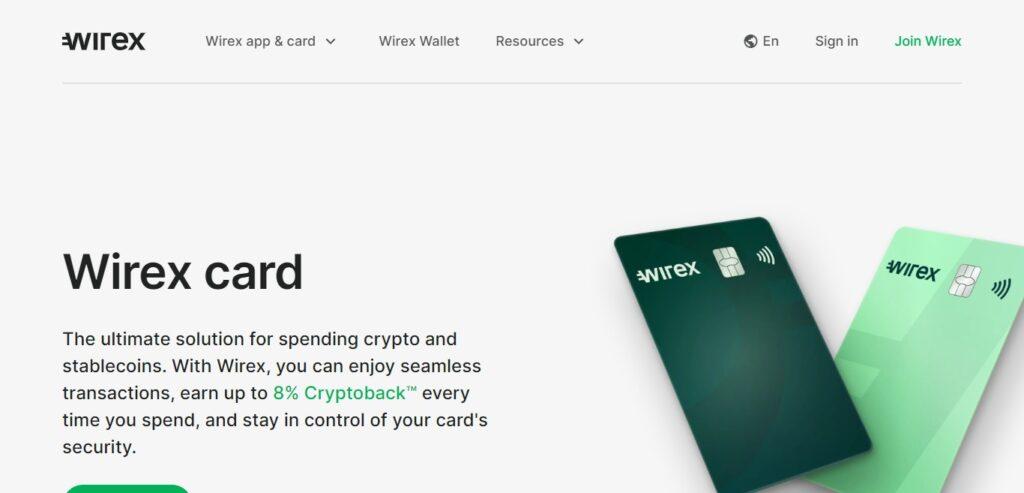 Wirex Visa  (Best Crypto Credit Card)