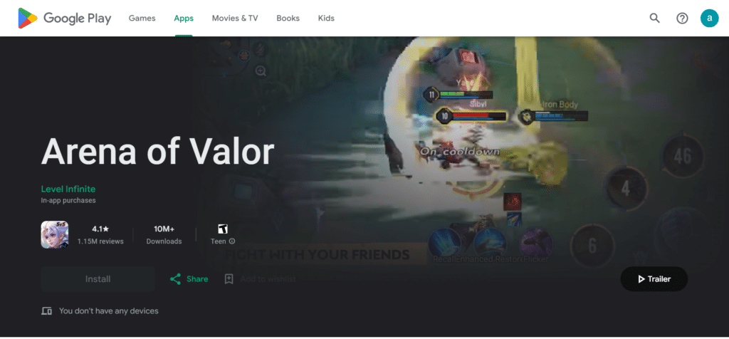  Arena of Valor (Best Android Games)