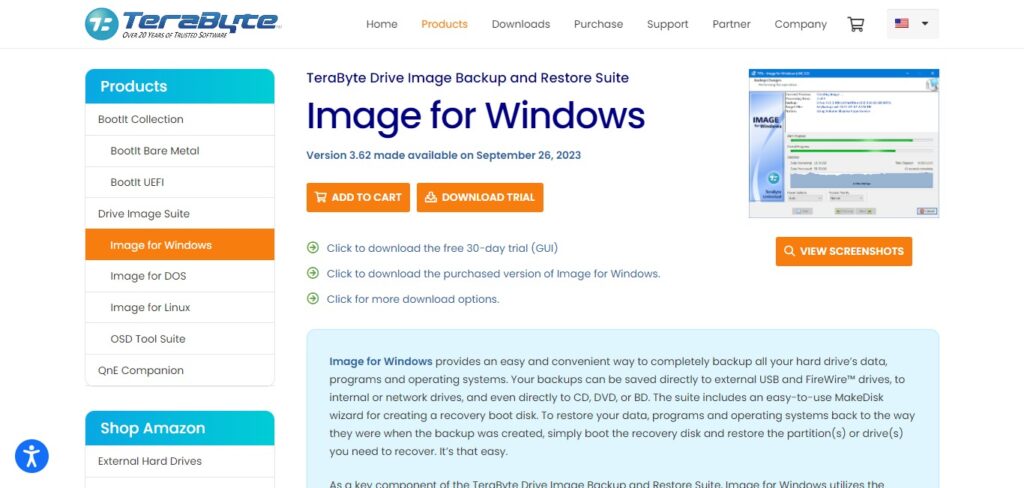 Terabyte image for windows