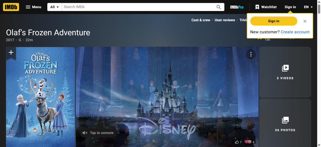 Olaf’s Frozen Adventure