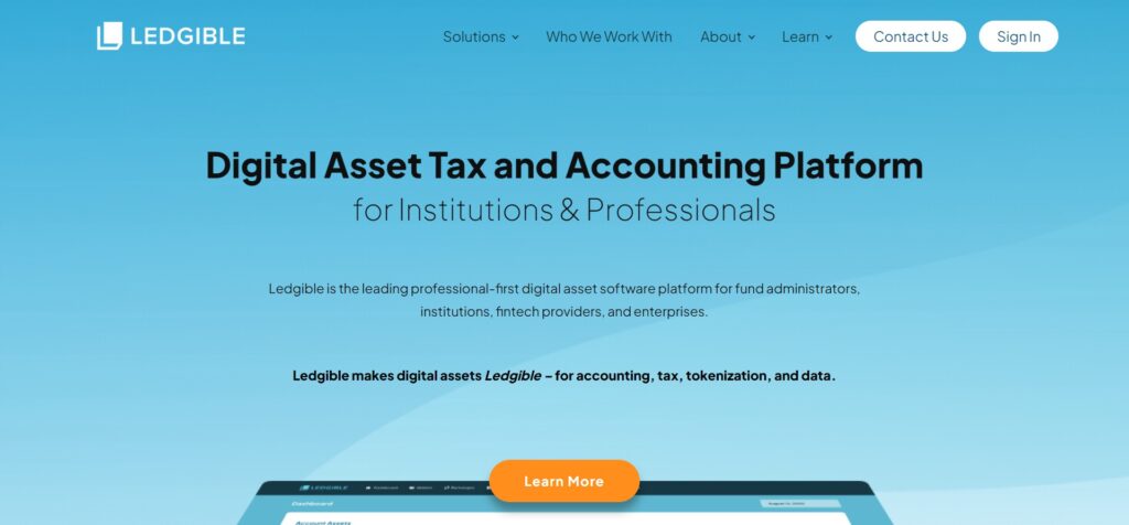 13.Ledgible(Best Crypto Tax Software)