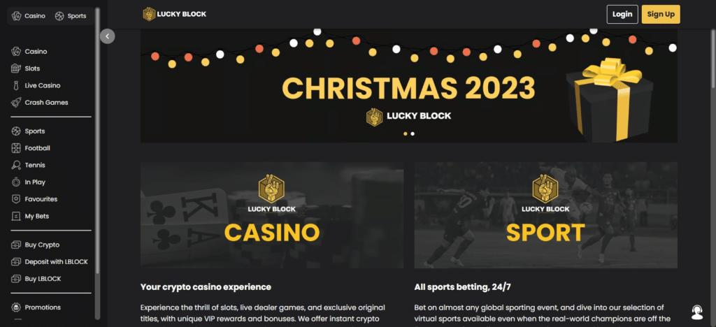 Lucky Block Casino (Best Crypto Casino In Australia)