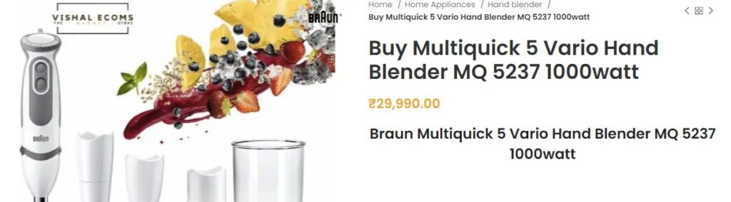 Braun MultiQuick 5 Vario Hand blender