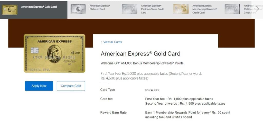 Amex Gold Charge