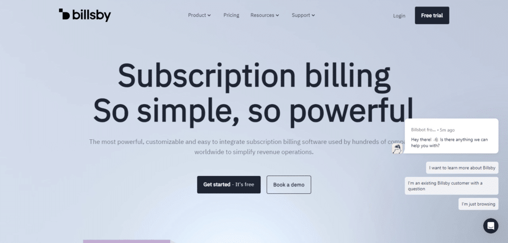 Billsby (Top Subscription Management Software for SaaS Businesses)
