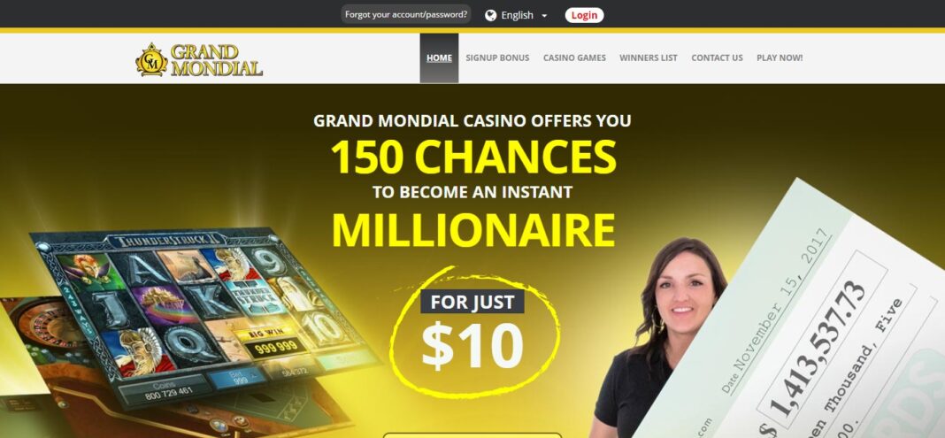 Grand Mondial Casino Review: Get 150 chances to become an INSTANT MILLIONAIRE
