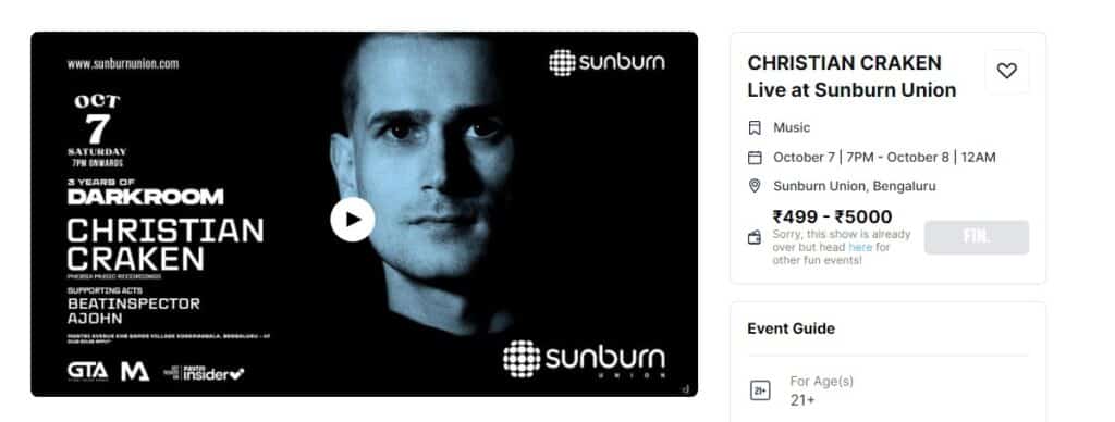 Christian Craken Live at Sunburn Union