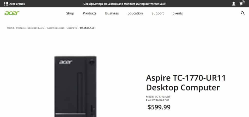 Acer Aspire TC-1770-UR11