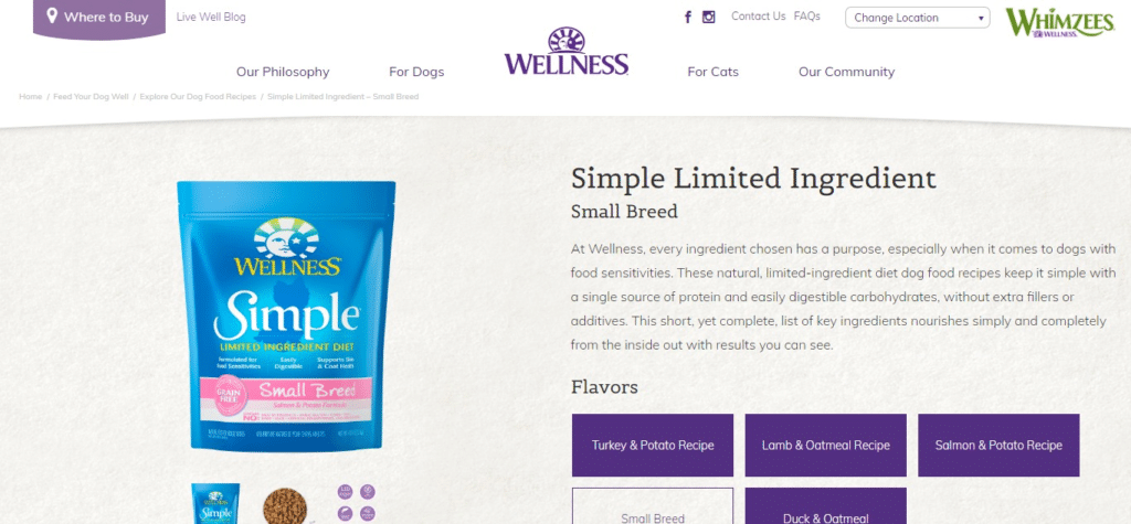 Wellness Simple Limited Ingredient Diet Small Breed