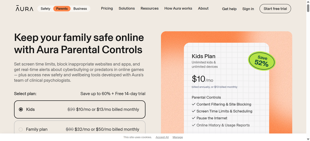 Aura Parental Controls