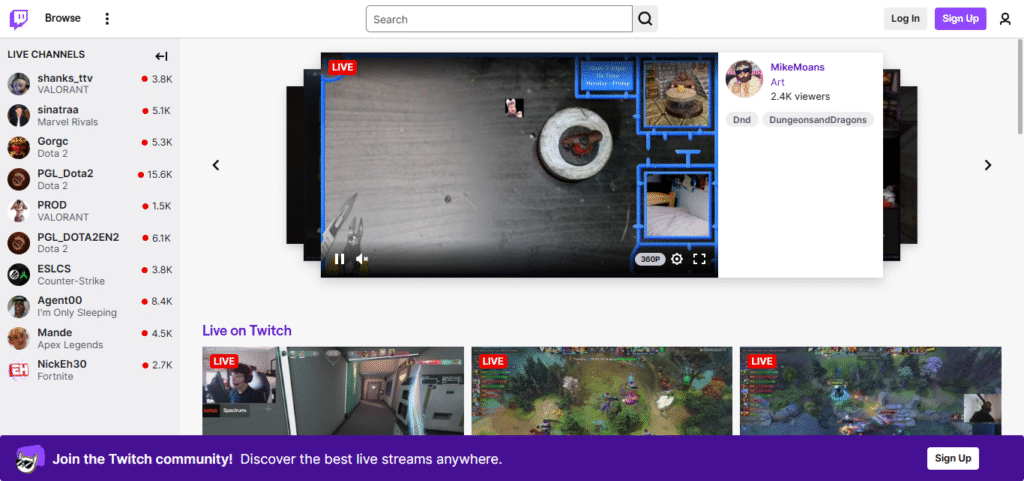Twitch Top Game Bar Websites In the World