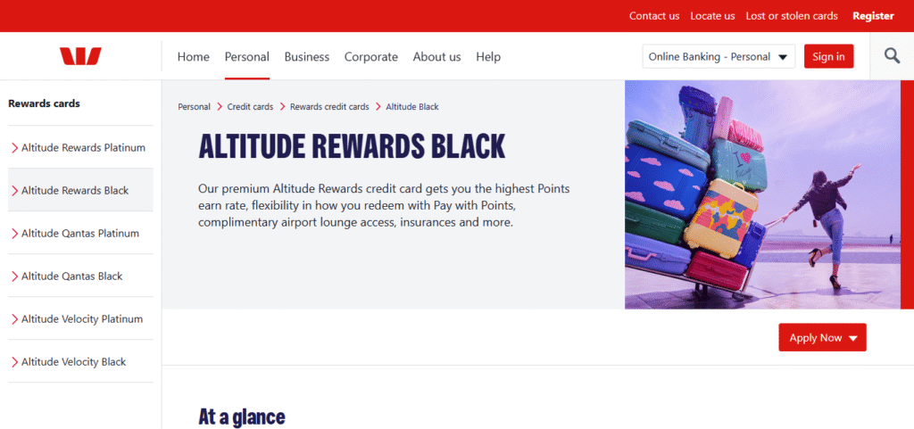 Westpac Altitude Qantas Black
