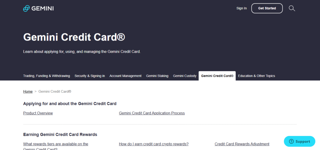 Gemini Credit Card
