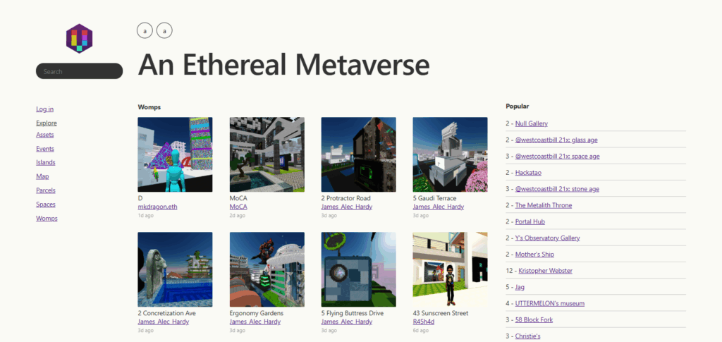 Cryptovoxels