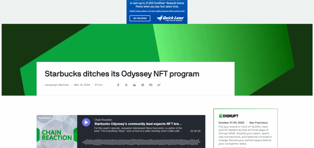 Starbucks x Odyssey NFT Program