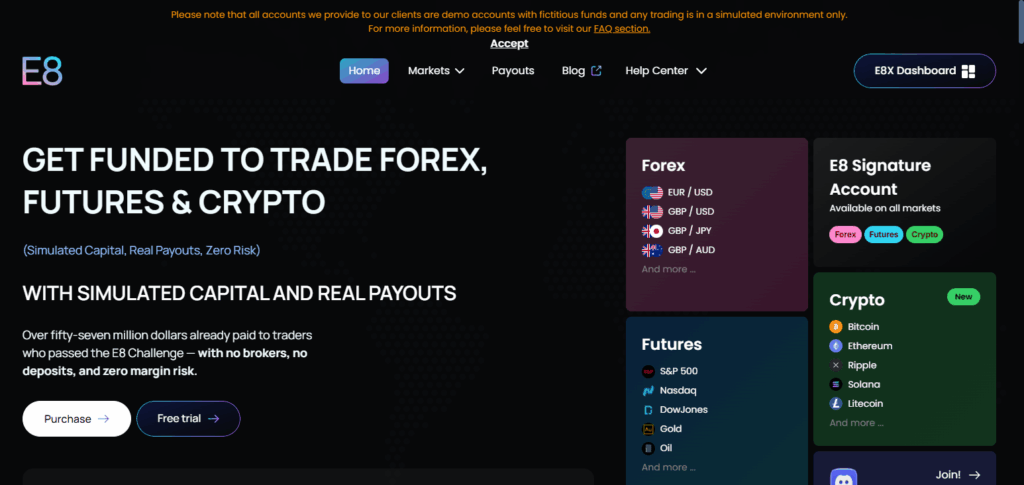 E8 Markets