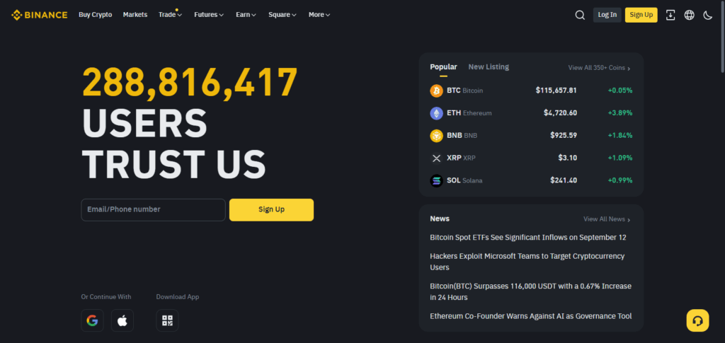 Step 1: Select a Cryptocurrency Exchange