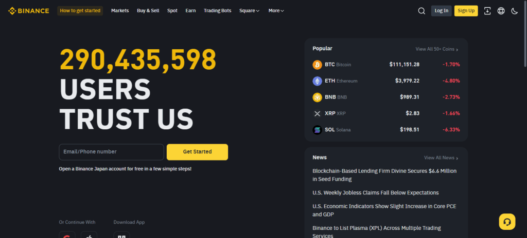 Step 2: Create an Account on Binance