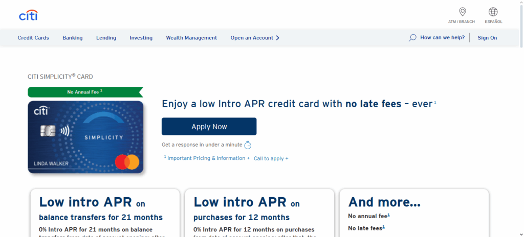 Citi Simplicity® Card