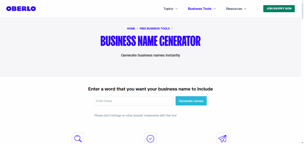 Oberlo Name Generator