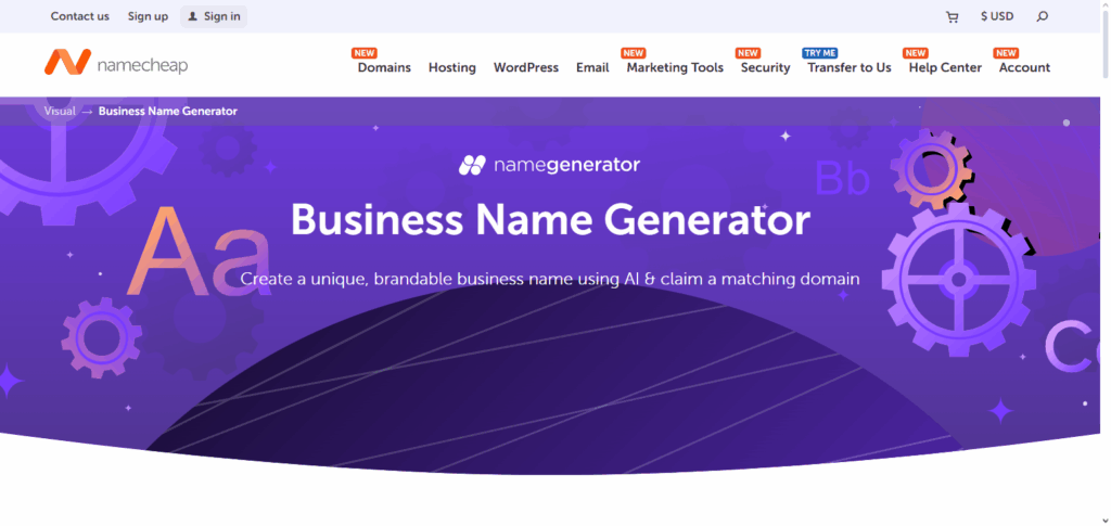 Namecheap AI Generator