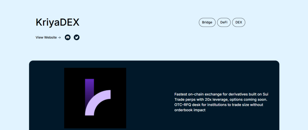 KriyaDEX