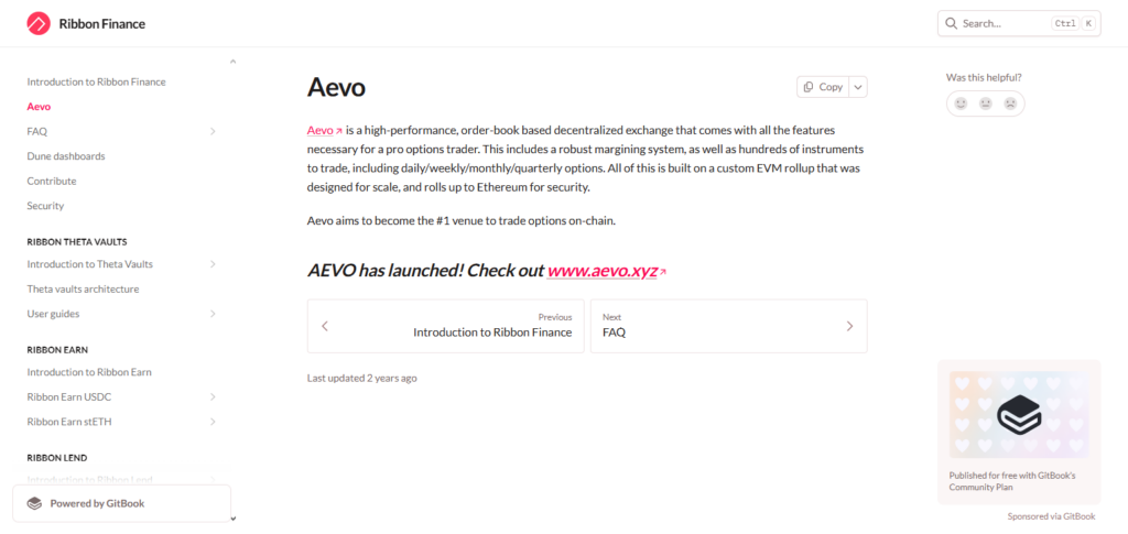 Ribbon Finance (Aevo)